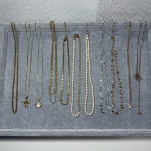 Elegant Gold and Silver Necklace Set